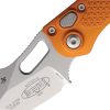 Microtech Auto Stitch S/E Button Lock - Orange Wharncliffe
