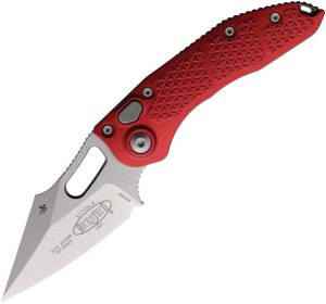 Microtech Auto Stitch S/E Red Aluminum Wharncliffe