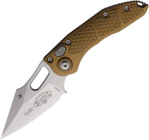 Microtech Auto Stitch S/E Tan Aluminum Wharncliffe