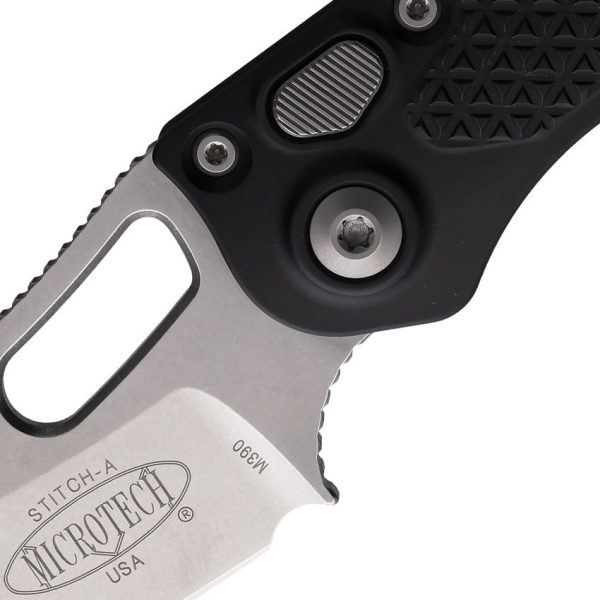 Microtech Auto Stitch Button Lock - Stonewash