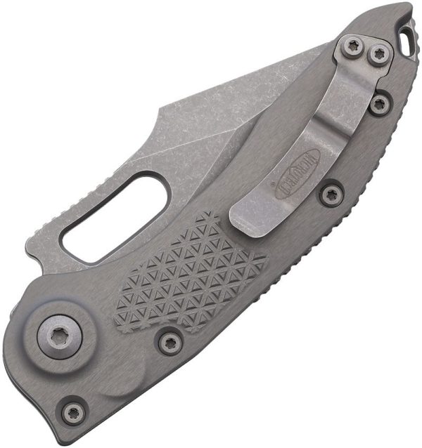 Microtech Auto Stitch Apocalyptic Gray Partially Serrated