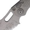 Microtech Auto Stitch Apocalyptic Gray Partially Serrated