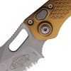 Microtech Auto Stitch Apocalyptic Tan Partially Serrated