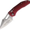 Microtech Auto Stitch S/E Button Lock Merlot Aluminum