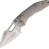 Microtech Auto Stitch S/E Button Lock Gray Aluminum