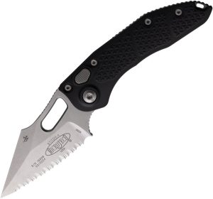 Microtech Auto Stitch S/E Button Lock FS Black