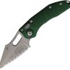 Microtech Auto Stitch S/E Button Lock Emerald Green