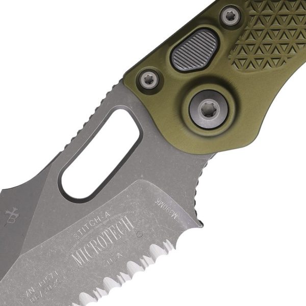 Microtech Auto Stitch S/E Button Lock Apocalyptic OD