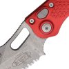 Microtech Auto Stitch S/E Button Lock Apocalyptic Red