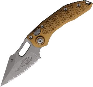 Microtech Auto Stitch S/E Button Lock Apocalyptic Tan