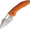 Microtech Auto Stitch S/E Button Lock Stonewash Orange