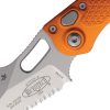 Microtech Auto Stitch S/E Button Lock Stonewash Orange