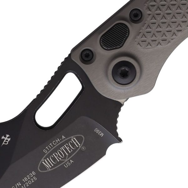 Microtech Auto Stitch S/E Apocalyptic Wharncliffe Button Lock