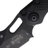 Microtech Auto Stitch S/E Button Lock Apocalyptic Black