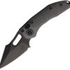 Microtech Stitch S/E Button Lock Auto Folding Knife 3.75" Black DLC