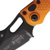 Microtech Auto Stitch S/E Orange Wharncliffe Button Lock