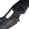Microtech Auto Stitch Button Lock Black Aluminum Wharncliffe
