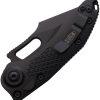 Microtech Auto Stitch Button Lock Black Aluminum Wharncliffe