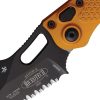 Microtech Auto Stitch Partially Serrated Tangerine Button Lock