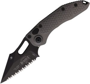 Microtech Auto Stitch S/E Tactical - Black Serrated M390MK