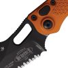 Microtech Auto Stitch S/E Button Lock - Tangerine Wharncliffe