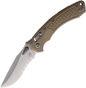 Microtech Amphibian S/E Ram-Lok - Tan Frag M390MK