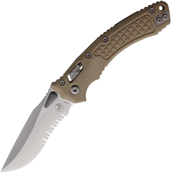 Microtech Amphibian S/E Ram-Lok - Tan Frag M390MK