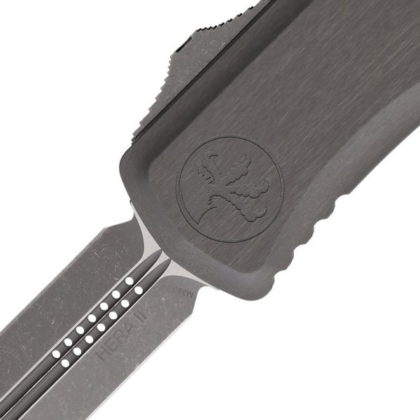 Microtech Auto Hera II OTF Double Edge - Gray Stonewash