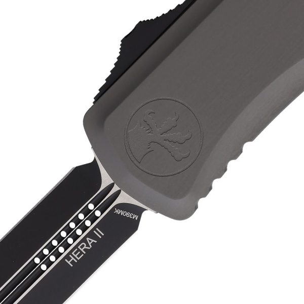 Microtech Auto Hera II OTF Double Edge Gray Stonewash