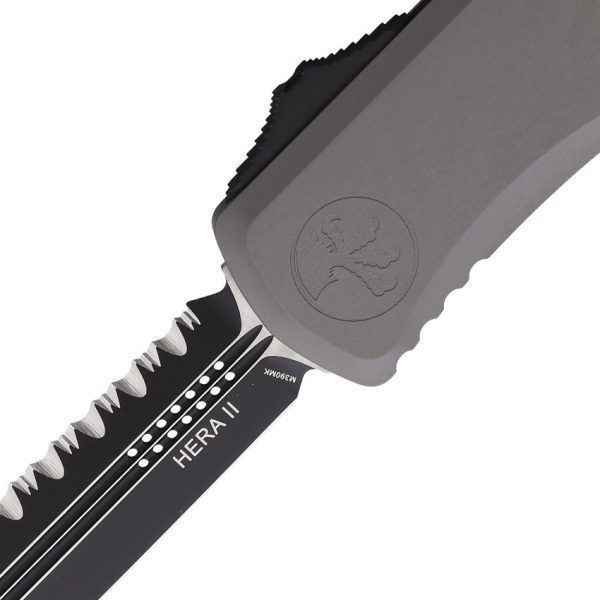 Microtech Auto Hera II OTF Double Edge Serrated Gray