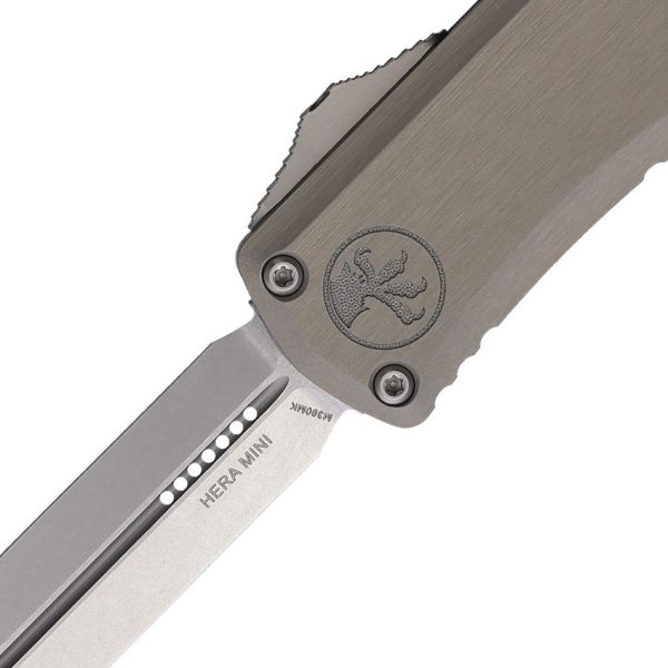 Microtech Hera II Mini OTF Double Edge — Gray Handle