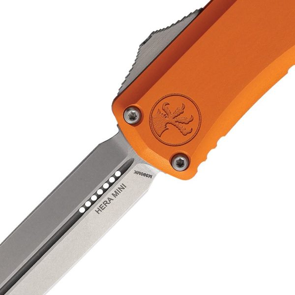 Microtech Hera II Mini OTF Double Edge — Orange Handle