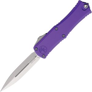 Microtech Hera II Mini OTF Double Edge — Purple Handle