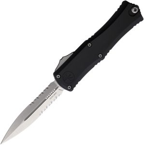 Microtech Auto Hera II Mini D/E Black Partially Serrated