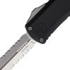 Microtech Auto Hera II Mini D/E Black Partially Serrated