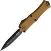 Microtech Hera II OTF Mini Automatic Folding Knife 3" M390MK Dagger Blade Tan