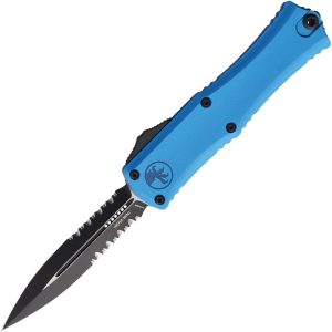 Microtech Hera II Mini OTF - Blue Partially Serrated M390MK