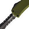 Microtech Hera II Mini OTF - OD Green Partially Serrated M390MK