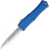 Microtech Auto Hera II Mini Fully Serrated Blue OTF