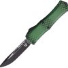 Microtech Hera II Mini OTF Auto Folding Knife Green 3" M390MK