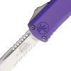 Microtech Hera II Mini Serrated OTF Purple Automatic