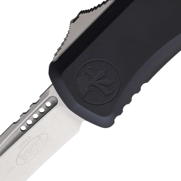 Microtech Hera II OTF Recurve Black Stonewash Automatic