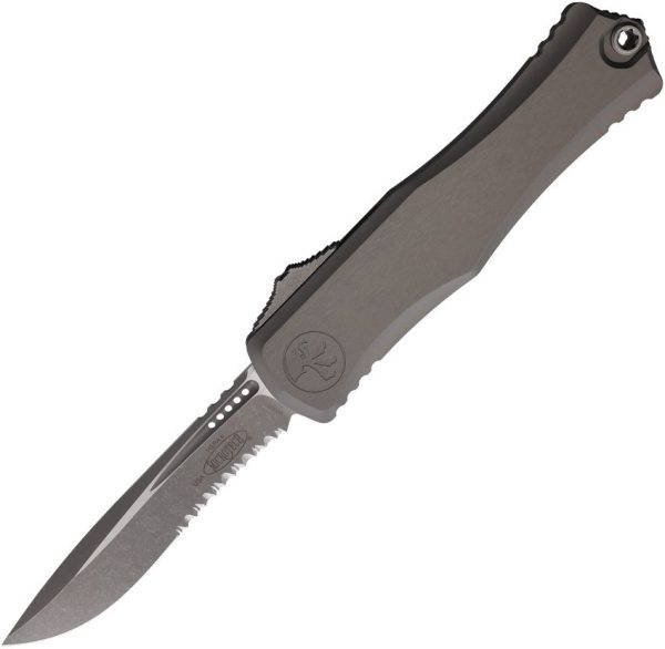 Microtech Auto Hera II OTF Recurve - Gray Apocalyptic
