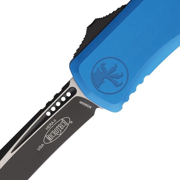 Microtech Auto Hera II OTF Recurve - Blue Two-Tone