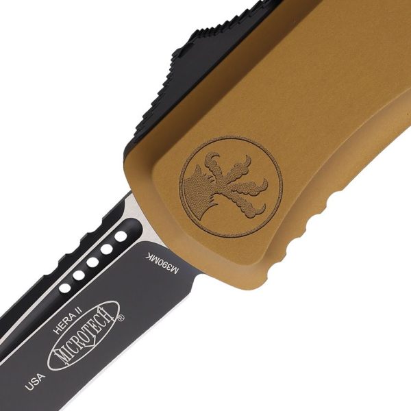 Microtech Auto Hera II OTF Recurve - Tan Two-Tone