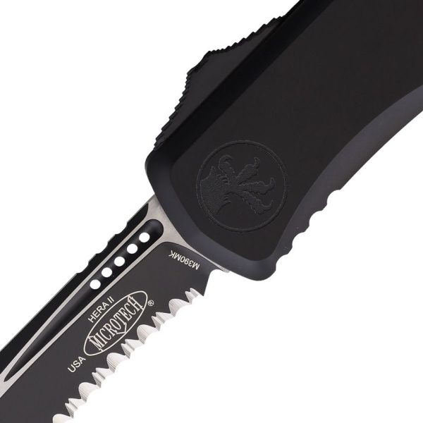 Microtech Auto Hera II OTF Recurve - Black Handle