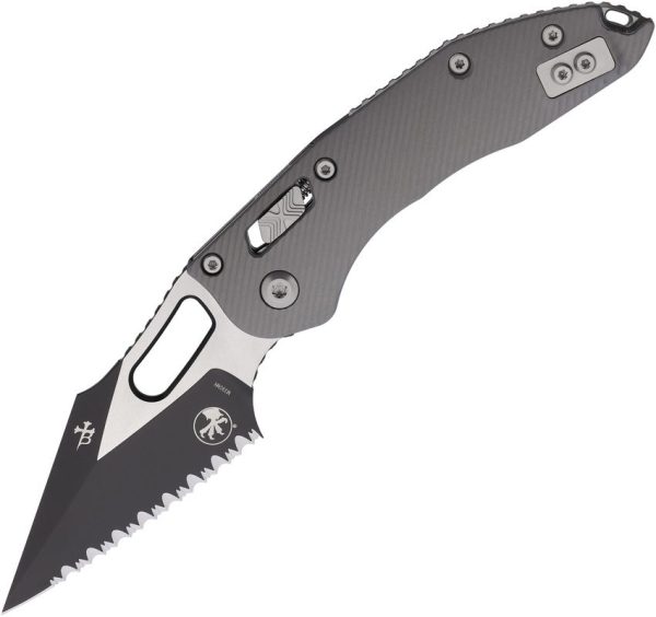 Microtech Stitch S/E Ram Lok Gray Serrated Folding Knife