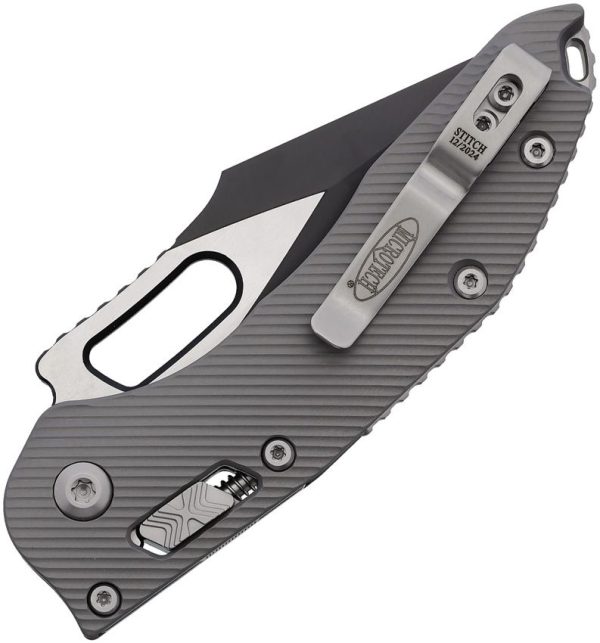Microtech Stitch S/E Ram Lok Gray Serrated Folding Knife