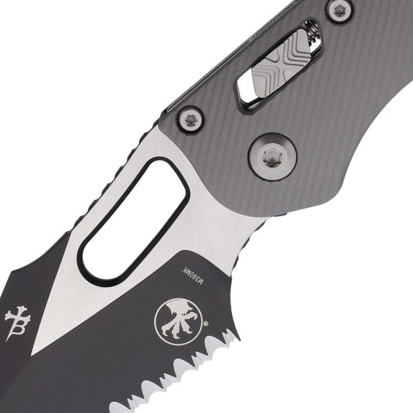 Microtech Stitch S/E Ram Lok Gray Serrated Folding Knife