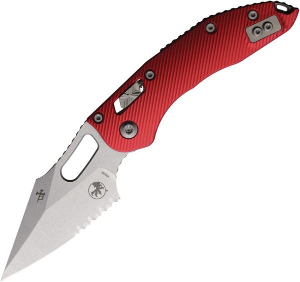 Microtech Stitch S/E Ram Lok Red Partially Serrated Folding Knife